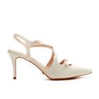 Slingback Off White Salto Médio Cecconello 2399006-2