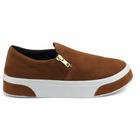 Slip On Feminino em Camurça Com Solado Antiderrapante Tênis Casual Conforto 503-GG