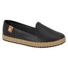 Slip On Moleca Tratorado Lona Losango - Preto