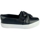 Slip-On Preto Detalhe Nó Flat - ULLY