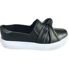 Slip-On Preto Detalhe Nó - ULLY