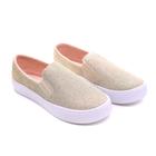 Slip On Sapatenis Feminino Sem Cadarço Casual Brilho