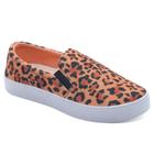 Slip On Tênis Feminino Plataforma Confortável Animal Print