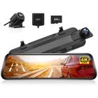 Smart 4K Mirror Dash Cam WOLFBOX G930 10" com cartão de 64 GB