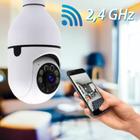 Smart Câmera Segurança Lâmpada Panorâmica Wifi1080 Espiã 2024