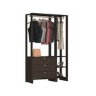 Smart Closet Yes Com 2 Cabideiros 3 Gavetas e 4 Prateleiras Nova Mobile