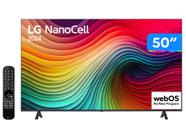 Smart TV 50" 4K UHD LCD LED NanoCell LG NANO80 50NANO80TSA AI Processor Wi-Fi e Bluetooth 3 HDMI 2 USB