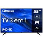 Smart TV 55" UHD 4K Samsung 55CU7700, Processador Crystal 4K, Samsung Gaming Hub, Visual Livre de Cabos, Tela sem limites, Alexa built in