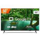 Smart TV DLED 50" Google TV Ultra HD 4K Philips 50PUG7408/78 Comando de Voz Dolby Vision HDR 3 HDMI