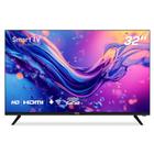 Smart tv hq 32" hd tela sem bordas androind 12 design slim hqs32nkhm