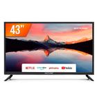 Smart TV LED 43" Full HD Multilaser TL012 3 HDMI 2 USB WiFi e Conversor Digital