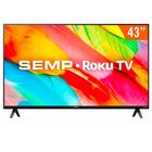 Smart TV LED 43" Full HD Semp Roku R6610 3 HDMI 1 USB Wi-Fi Compatível com Google Assistant e Alexa