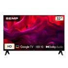 Smart TV Semp 32 Polegadas LED HD S42 WiFi Bluetooth Google TV 2 HDMI HDR10 Dolby Audio 32S42