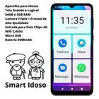 Smartphone Idoso Tech 64gb Tela Grande 6,5 Pol Rede 4G