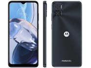 Smartphone Motorola Moto E22 128GB Preto 4G 4GB RAM 6,5" Câm. Dupla + Selfie 5MP Dual Chip
