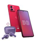 Smartphone Motorola Moto G84 5G 256GB Viva Magenta - Vegan Leather + Fone Moto Buds 135 Lilac