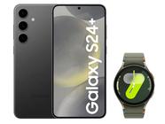 Smartphone Samsung Galaxy S24+ 512GB Preto - 5G + Smartwatch Watch7 40mm Verde