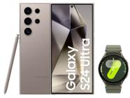 Smartphone Samsung Galaxy S24 Ultra 512GB - Titânio Cinza 5G + Smartwatch Watch7 40mm Verde