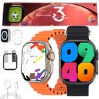 Smartwatch Relogio Masculino Feminino Watch Ultra 3 Gps Nfc Kit Case e Pelicula Extra Troca Foto