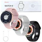 Smartwatch Relógio Redondo W28 Pro Comando de Voz Lançamento Watch 8 Troca Pulseira Coloca Foto