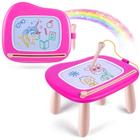 Smasiagon Toddler Toys Idade meninas de 1-2 anos de idade, desenho magnético Pad Doodle Board Brinquedos de Aprendizagem Educacional para 12 Meninos de 3 Anos Meninas presentes presentes de Natal (Rosa)