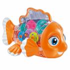 Snoopy Fish - Estrutura Transparente, LED, Música, 19 cm - Toyking