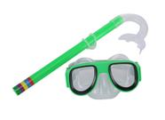 Snorkel Kit Mergulho Infantil Silicone Natação Apneia Verde
