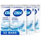 Soap Dial, antibacteriano, refresca e renova, 4 onças, 32 barras