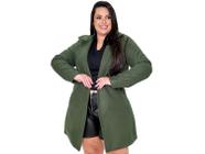 Sobretudo Plus Size Lã Batida Feminino Casaco Parka G1 G2