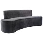 Sofá 03 Lugares 150 cm Mônaco Veludo Titânio - CasaePoltrona