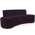 Sofá 03 Lugares 180 cm Mônaco Veludo Roxo - CasaePoltrona