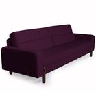 Sofá 03 Lugares Para Sala de Estar Marvin 230 cm D02 Veludo Roxo Grape C-292 - Lyam Decor