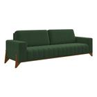 Sofá 2 Lugares 189cm Ouro Base Madeira Veludo Verde - Sallar Home