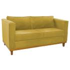 Sofá 2 Lugares Europa Suede Amarelo ADJ Decor