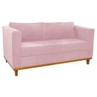 Sofá 2 Lugares Europa Suede Rosa Bebê AM Decor