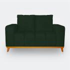 Sofá 2 Lugares Memphis Ultra Conforto em Madeira Maciça e Suede Verde - Jylcrom