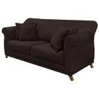 Sofa 2 Lugares Retro Polo 180cm Com Almofada Suede 1102 Ezz - Milani Store