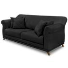 Sofa 2 Lugares Retro Polo 180cm Com Almofada Veludo 2237 Ezz - Milani Store