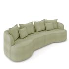 Sofá 3 Lugares Orgânico Living 210cm Mersa Bouclê Verde K01 - D'Rossi