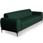 Sofá 3 Lugares Para Sala de Estar Molino 230 cm D02 Linho Verde Musgo C-117 - Lyam Decor