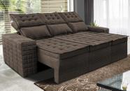 Sofá 3 Lugares Retrátil e Reclinável Cama inBox Senses 2,00m Velusoft Café