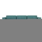 Sofá 310cm com Chaise Esquerda Franz Suede Turquesa G52 - Gran Belo