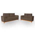 Sofá 3x2 Lugares Memphis Ultra Conforto em Madeira Maciça e Suede - Jylcrom - Jylcrom Store