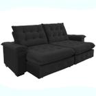 Sofá 4 Lugares Coliseu 2.60m Retrátil e Reclinável Super Pillow - Preto - Sofisticato