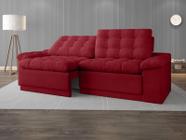 Sofá 4 Lugares Net Confort Assento Retrátil e Reclinável Vermelho 2,20m (L)