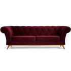 Sofá 4 Lugares Para Sala de Estar Império 280 cm D02 Veludo Marsala C-278 - Lyam Decor