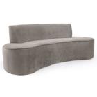 Sofá 4 Lugares Porto D07 230cm para Sala Living Suede Bege - D'Rossi