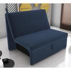 Sofá Cama 2 Lugares Belize Suede Azul - Mais de Casa