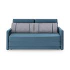 Sofá-Cama 3 Lugares Queen Herval Aurora, Veludo Azul, 176 cm