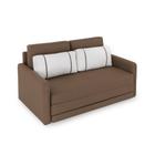 Sofá-Cama Casal 2 Lugares Herval Aurora, Veludo Marrom, 146 cm